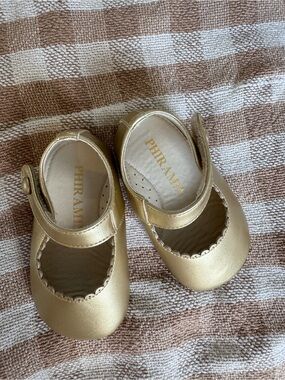 Metallic Gold Baby Mary Jane Shoes